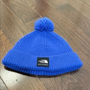 The North Face Toddler Royal Blue Small Pom-Pom Hat